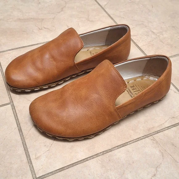 Earthing Harmony Honey Brown Leather Grounding Slip On Shoes 40 / 9 - Picture 2 of 12